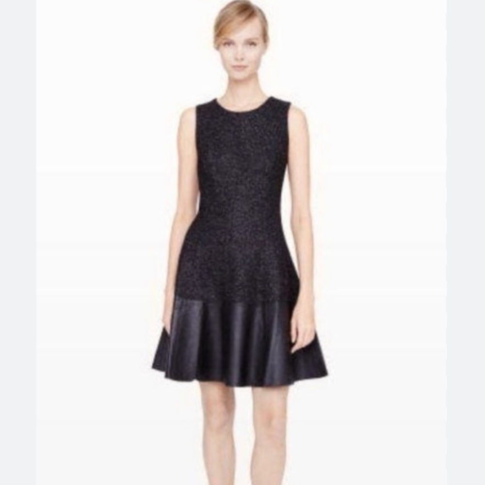EUC Club Monaco Black Textured Mini Dress